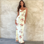 Vestido longo floral feminino