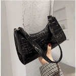  Bolsa Pequena Feminina De Couro PU Beige Black