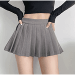 Saia Plissada de Cintura Alta Feminina