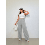 REF: 3271 - Calça Feminina Cintura Alta Cinza claro
