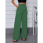 Calça feminina risca de Giz Verde 