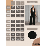 Colete Feminino, Conjunto Feminino, Colete Terno, Casual, Alfaiataria, Preto