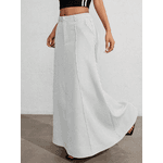Saia Guarda-Chuva Feminina Listrada, Branco