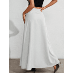 Saia Guarda-Chuva Feminina Listrada, Branco