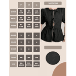 Top Feminino Elegante | Top Casual | Top Versátil | Top com Manga Bufante | Top com Cadarço | Estilo Europeu e Americano, Preto