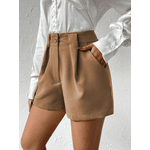 Short Cintura Alta Marrom