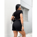 Short Saia Feminina Preto /Modelo Cargo 