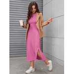 Vestido Midi com abertura na lateral/ Pink 