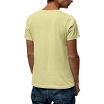 Camiseta Masculina 100% Algodão 30.1 Amarelo Claro