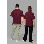 Camiseta Oversized 100% Algodão 30.1 Vinho