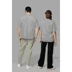 Camiseta Oversized 100% Algodão 30.1 Cinza
