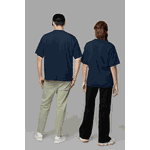 Camiseta Oversized 100% Algodão 30.1 Marinho