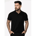 Camisa Gola Polo Piquet Preta 