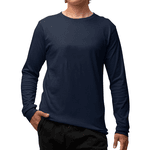 Camiseta Térmica Masculina Segunda Pele UV Manga Longa Azul Marinho