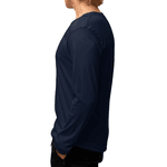 Camiseta Térmica Masculina Segunda Pele UV Manga Longa Azul Marinho