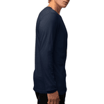 Camiseta Térmica Masculina Segunda Pele UV Manga Longa Azul Marinho