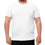 Camiseta Masculina Tamanho Especial 100% Algodão 30.1 Branca