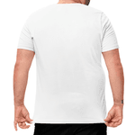 Camiseta Masculina Tamanho Especial 100% Algodão 30.1 Branca