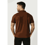 Camisa Gola Polo Piquet Marrom 