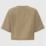 Cropped Feminino Oversized 100% Algodão 30.1 Bege