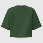 Cropped Feminino Oversized 100% Algodão 30.1 Verde Musgo