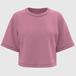 Cropped Feminino Oversized 100% Algodão 30.1 Rosa Bebê