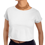 Cropped Feminino 100% Algodão 30.1 Branco