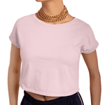 Cropped Feminino 100% Algodão 30.1 Rosa Bebê
