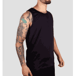 Regata Masculina 100% Algodão 30.1 Preto