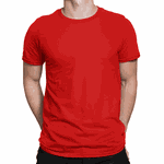 Camiseta Masculina 100% Algodão 30.1 Vermelho