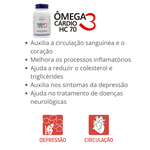Combo 2X Ômega 3 Cardio HC 70 - 120 (2X60) Cápsulas Softgel 