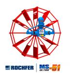 Bomba Rochfer Ultra-51 + Roda D'água 1,65 x 0,48 m Pás Planas