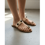 Sandália Rasteira Biarritz - Dourada