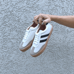 Tênis Feminino Casual Samba Sintético Branco e Preto - Byara