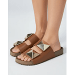 Sandália Slide Cleópatra - Caramelo