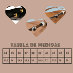 Chinelo Rasteirinha Miami em Couro Preto com Metais Orgânicos - Áine