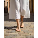 Sandália T Strap - Dourada