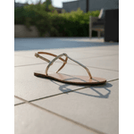 Sandália T Strap - Dourada