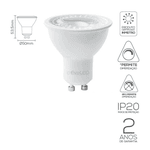 LÂMPADA LED DICROICA MR16 GU10 - 7W-40º 2700K | EVOLED