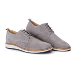 Sapato Masculino Brogue Elite Camurça Cinza