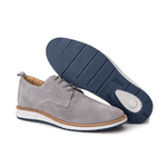 Sapato Masculino Brogue Elite Camurça Cinza