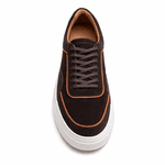 Tênis Casual Masculino Marrom Recortes