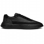 Tênis Casual Masculino Fly Couro All Black