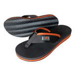 Chinelo ortopédico entre sola e salto laranja Alley Surf, esporão calcâneo