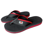 Chinelo ortopédico entre sola e salto vermelho Alley Surf, esporão calcâneo