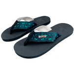 Chinelo tipo rasteirinha, solado de borracha ufo