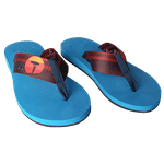 Chinelo ortopédico salto de 10 mm plus size Nº 47/48 ao 53/54 palmilha azul 