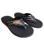 Kit camiseta básica Harley Davidson logo estampada com chinelo ortopédico super resistente com salto laranja