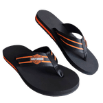 Kit camiseta básica Harley Davidson logo estampada com chinelo ortopédico super resistente com salto laranja