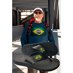 Blusa de frio moletom gola redonda Masculino feminino e infantil bandeira do Brasil super quentinho Kit com chinelo Brasil ortopédico